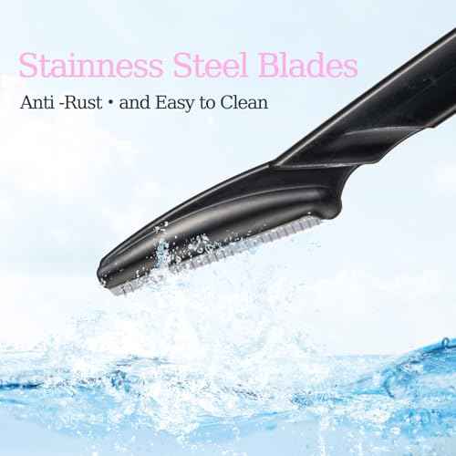 40pcs Eyebrow Razor for Women, Newbie Friendly Dermaplane Razor, Face Razors and Shaver Dermaplaning with Protective Covers (Black)