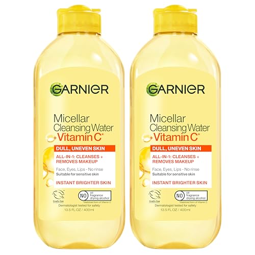 Garnier Micellar Water with Vitamin C - Makeup Remover & Cleanser, 2 Pack