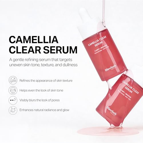 Camellia Clear Daily Exfoliating Serum ? Niacinamide + AHA & PHA, Gentle Chemical Exfoliant Face Serum for Skin Texture & Tone, Hydrating Korean Pore Minimizer for Face