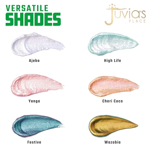 Juvia's Place Liquid Eyeshadow Culture 2 Wazobia - Glitter Liquid Eyeshadow, Multichrome, Metallic, Eye Shimmer and Iridescent, Glitter Makeup, Sparkly