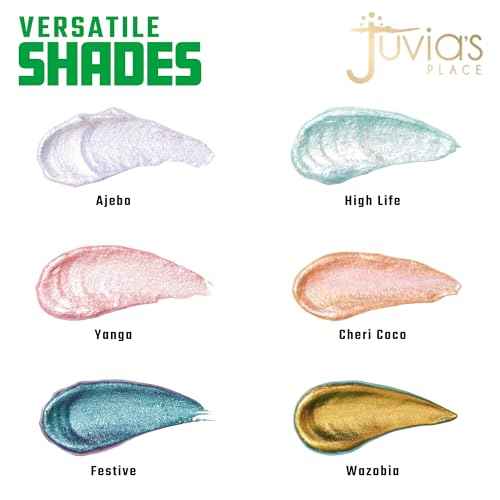 Juvia's Place Liquid Eyeshadow Culture 2 Festive - Glitter Liquid, Multichrome, Metallic, Eye Shimmer, Iridescent, Glitter Makeup, Sparkly