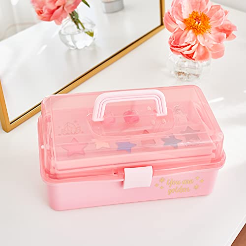 3C4G Pink and Gold Makeup Storage Set for Kids
