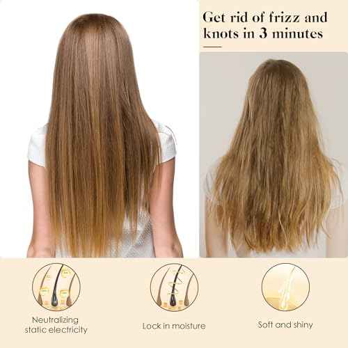 GAINWELL Hair Brush for Hair Growth, Bamboo Bristles Detangling Wooden Paddle Hair Brush for Massaging Scalp, All Hair Types Women Men Kids, Ergonomic Handle, Pointed Bristle