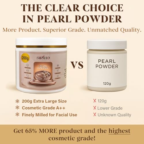 Freshwater Pearl Powder Organic 200g face masks skincare, makeup, setting powder,100% Natural Pearl Powder,DIY Skincare ?DIY Antioxidant, Deep Cleansing, Pore-Shrinking, Anti-Aging Mask