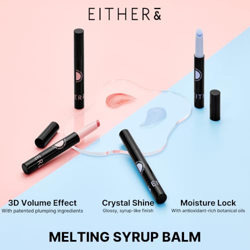 EITHER& Cleansing Balm & Lip Gloss Duo - Hydrating Makeup Remover & Plumping Lip Balms