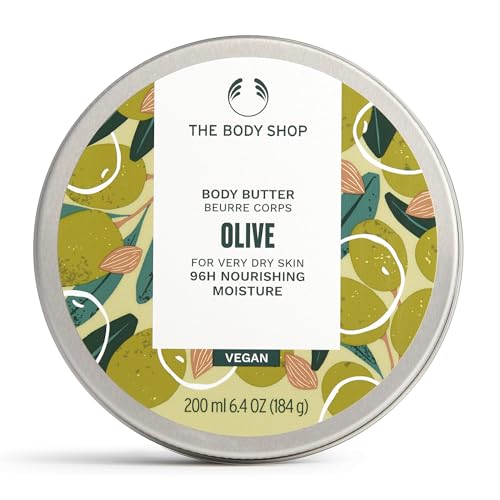 The Body Shop Olive Body Butter - 96Hr Nourishing Moisture for Dry Skin, 6.4 Oz