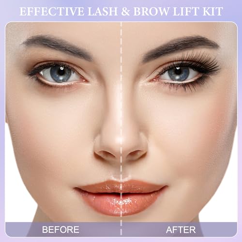 Lash Lift Kit - 2 Pack, Professional Semi-Permanent Eyelash & Eyebrow Perm Kit, Effectually Lash Curling Tools Includes Eye Shields, Pads and Accessories Suitable for Salon and Home Use