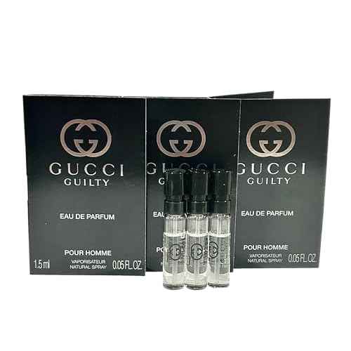 Gucci Guilty Sample Perfume MEN Guilty Guilty PARFUM Spray Pour Homme Size 1.5 ML / 0.05 (set of 3)