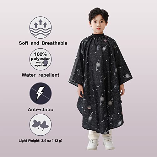 Kids Hair Cutting Cape with Sleeves - Adjustable Barber Cape