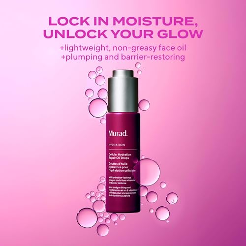 Murad Cellular Hydration Repair Oil Drops ? Hydrating Facial Oil for Dry, Dehydrated Skin ? Strengthens Skin Barrier, Boosts Radiance & Smoothness ? Lightweight, Fast-Absorbing Formula ? 1.0 oz