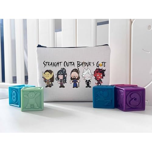 WCGXKO Novelty Gamer Gift Straight Outta Game Zipper Pouch Makeup Bag for Gamer