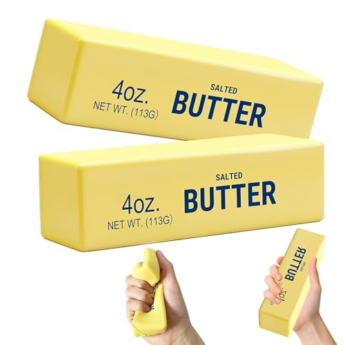 Realistic Butter Stick Squeeze Toy - 2PCS Stress Relief Squishy