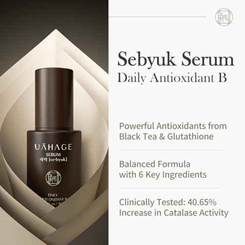Sebyuk Serum Daily Antioxidant B - Deep Hydration and Nutrition, Vegan Korean Skincare with Glutathione, Niacinamide, Black Tea Extract, Panthenol, Macadamia Oil, Trehalose (30ml / 1.01 fl.oz)