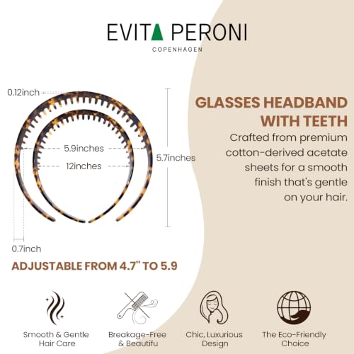 Evita Peroni Amber Tooth-Headband for Glasses, Non-Slip U-Shape Comfort