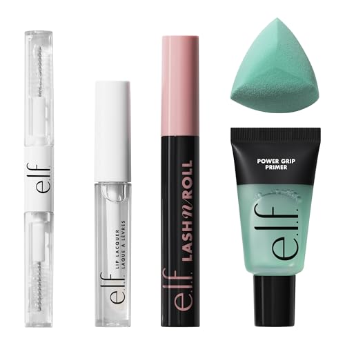 e.l.f. All Day Every Day Makeup Kit - Primer, Mascara & Lip Gloss