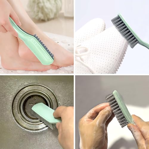 Curved Handle Nail Brush Set - 4 PCS Ergonomic Cleaning Scrubbers
