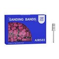 AIRSEE 100-Piece Nail Sanding Bands Set - 240 Grit Fine for Nail Drill