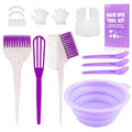 19-Piece Hair Dye Kit with Brush, Bowl & Clips - DIY Hair Bleach
