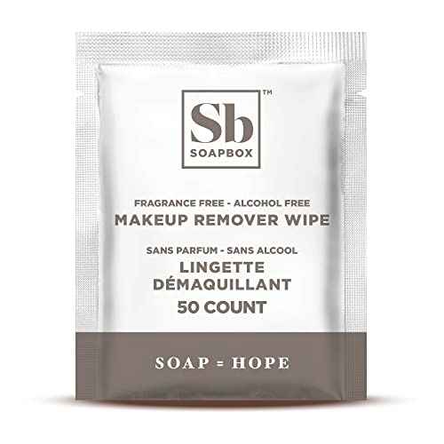 Soapbox Fragrance-Free Makeup Remover Wipes - Gentle Facial Cleansing Wipes for Dirt and Oil, Alcohol Free Makeup Remover Pads 50 Count
