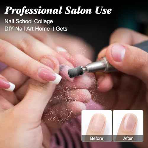 Sanding Bands for Nail Drill 300Pcs, w/ 7Pcs Nail Drill Bits, 150#180#240#Grit Nail Sanding Bands for Manicures Pedicures, Electric Nail File Bits