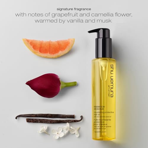 shu uemura art of hair Essence Absolue Nourishing Protective Hair Oil - Lightweight Multi-Benefit, Hydrates, Adds Shine, and Reduces Frizz with Heat Protection, With Japanese Camellia Oil