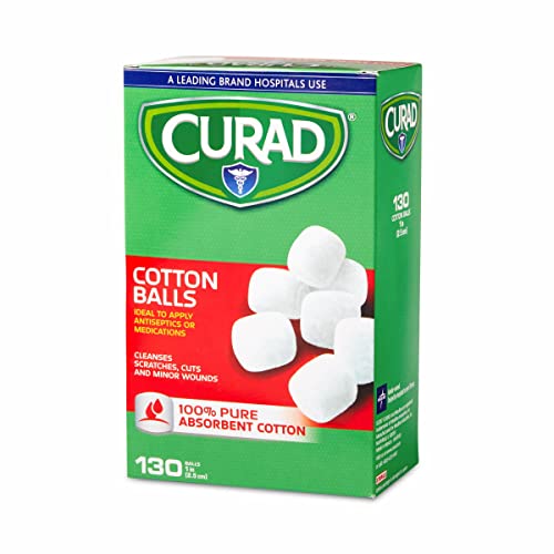 Curad Sterile Cotton Balls, 1", 130/Box