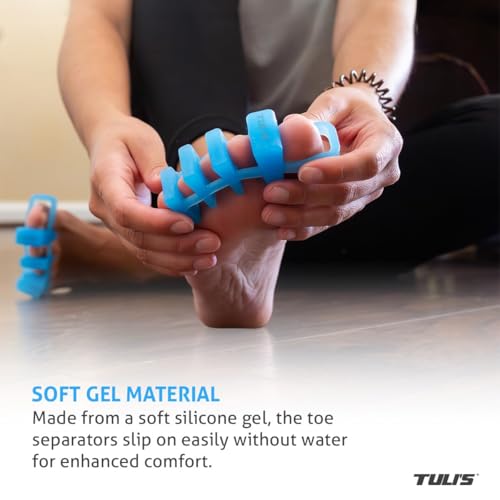 Tuli's Adjustable Toe Separators for Bunions & Hammertoes - Blue
