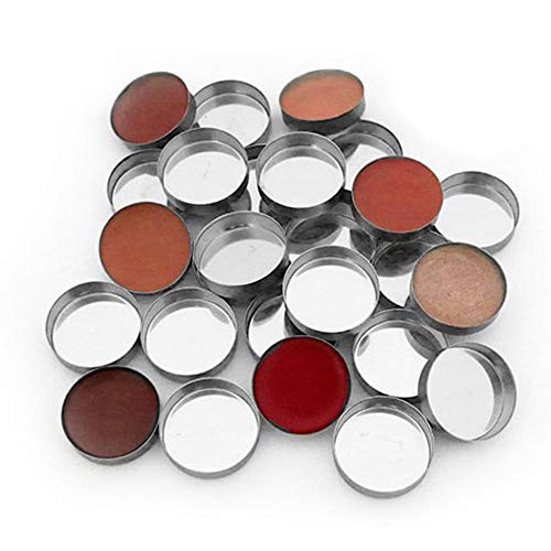 30 Pack Empty Round Metal Eyeshadow Pans 26mm Magnetic Palette
