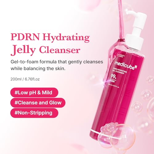 Medicube PDRN Jelly to Foam Facial Cleanser - Hydrating Low pH Skin Care