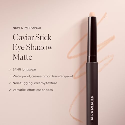 Laura Mercier Caviar Stick Cream Eyeshadow: Matte Finish, 24HR Wear, Long Lasting, Rich Color, Easily Blendable and Buildable, Waterproof, Caramel + Caviar Extravagant Mascara Bundle