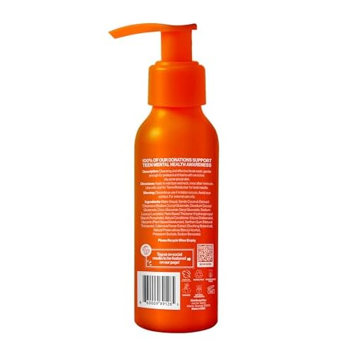 Daily Cleansing Facial Wash | Natural Ingredients for Preteens & Teens with Sensitive, Oily, Acne-Prone Skin (6 oz)