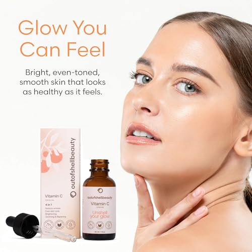 Vitamin C Serum for Face by Outofshell Beauty ? 4-in-1 with Real Retinol, Hyaluronic Acid, Niacinamide ? Brightening, Evens Skin Tone, Lightweight, No Irritation