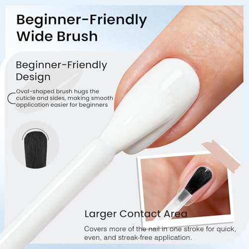 Zooni Hema-Free White Gel Nail Polish Z002N 12ML - Long Lasting, High Gloss