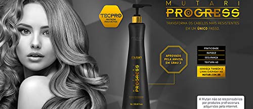 Mutari Progress Reductor Reconstructor 1L | Brazilian Keratin Treatment | Progressive Brush Hair Straightening | Smoothing System | Volume Reducer | 100% Straight | Frizzy Free