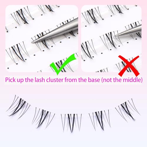 Sultrya 120 PCS Bottom Lash Clusters – 4-6mm Wispy DIY