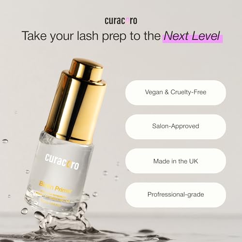 Curacoro Biotin Lash Primer for Extensions - 15ml, Enhances Bond & Retention