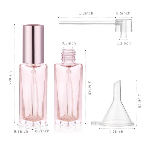 YOCASII 10ml Glass Travel Perfume Bottles - Refillable & Leakproof (4PCS)