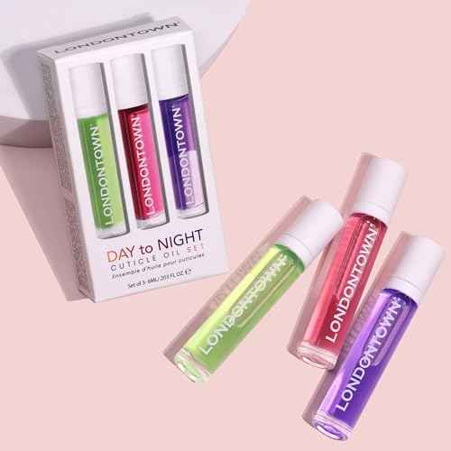 LONDONTOWN Roll and Glow Cuticle Oil - Nail Care Strengthener and Moisturizer for Dry Cracked Cuticles, Travel-Friendly Nail Treatment, 0.2 Fl oz