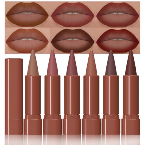 BINGBRUSH 2-in-1 Gradient Lip Liner & Lipstick Set (6 Colors)