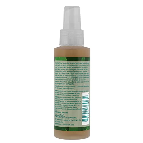 Aloe Life SG Aloe Mist Gel - Topical Skin Conditioner, Whole Leaf Aloe Vera Juice Concentrate, Contains Special Skin Actives, Vitamin A, C, & E, Helps Hydrate & Condition Your Skin-Hair (Single, 4 oz)