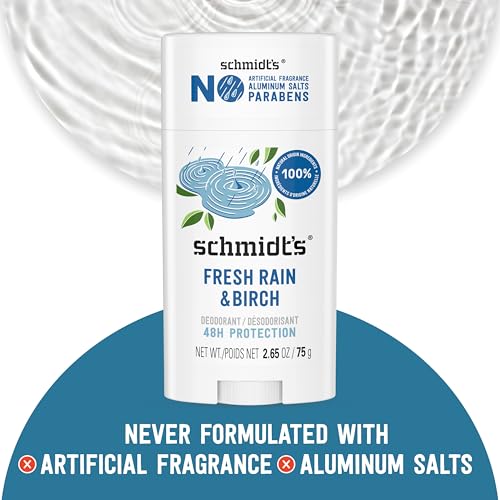 Natural Aluminum-Free Deodorant - Fresh Rain & Birch, 2.65 oz