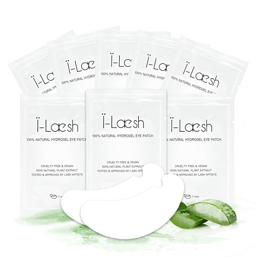 i-Laesh 100 Pairs Aloe Vera Hydrogel Eye Pads for Lash Extensions