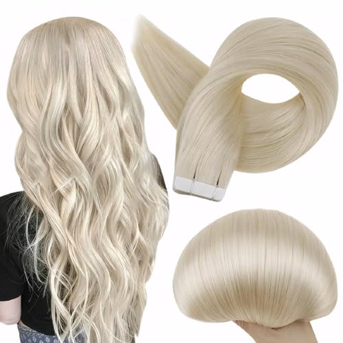 Full Shine Tape In Hair Extensions 10" Platinum Blonde 30G