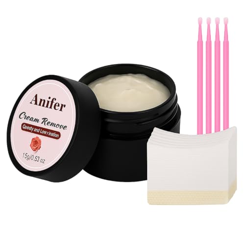 Anifer Eyelash Extension Remover 15g - Gentle Rose Scent, No Residue