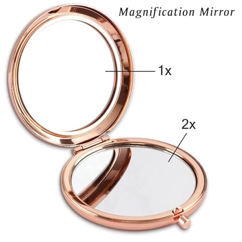 Live Laugh Love Personalized Compact Mirror for Women - 2x Magnification Engraved Gift