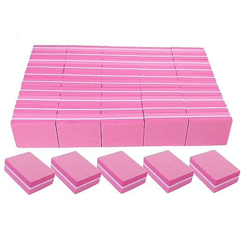 AhaTopia Mini Nail Buffers 180/240 Grit - 50 Pack for Acrylic & Natural Nails