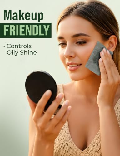 Bamboo Charcoal Oil Blotting Sheets for Face - 400 Sheets