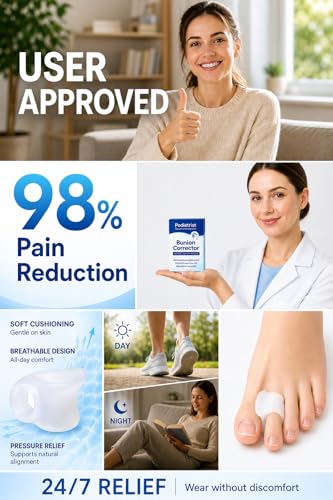 Bunion Corrector Gel Toe Separators - Reusable 4 Pack for Alignment