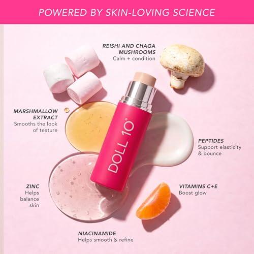 Peptide Blur Stick Foundation with Blurring Brush – Deep