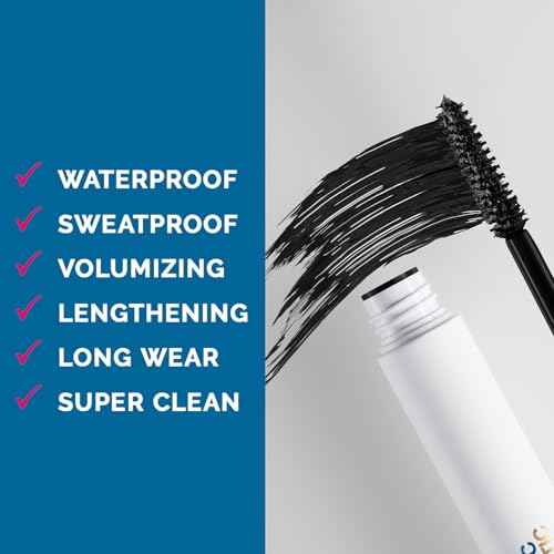 The G.O.A.T Waterproof Mascara - Clean, Nontoxic, Vegan, Smudge Proof, Sweatproof, Sustainable, Infuse lashes with Peptides & Hyaluronic Acid, Volumizing & Amplifying